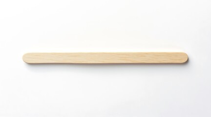 Single light wood popsicle stick on white background image