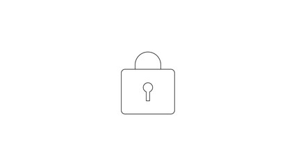 Lock Icon Vector Design. ock icon, symbolizing security, privacy, and protection. This icon is ideal for applications related to security systems,
