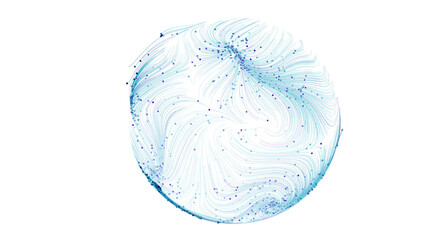 Fototapeta na wymiar Swirling blue data visualization,perfect for tech, AI, or network concepts.