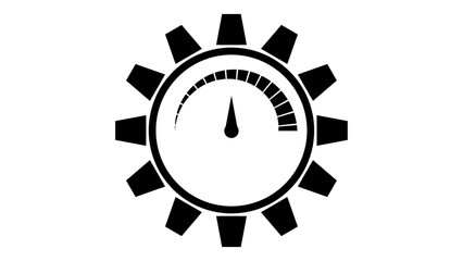 gauge meter, symbolizing settings, measurement, or control in a digital or mechanical system. Perfect for applications involving engineering, performance monitoring, or system adjustments.