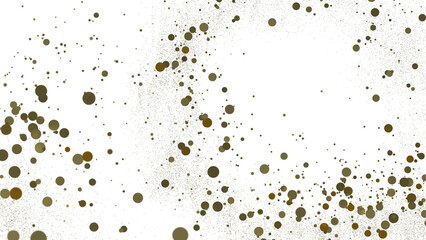 Enchanting Euphoria: Breathtaking 3D Illustration of Enchanting gold Confetti In PNG 3d