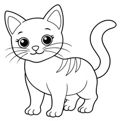 Obraz premium cat outline illustration