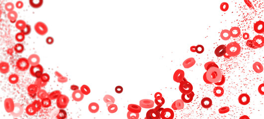 High-quality stock photo of red rings on white background. Perfect for design projects.