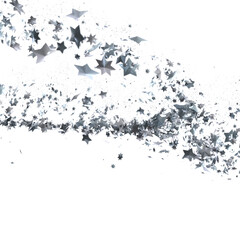 Celestial Christmas Symphony: Enthralling 3D Illustration of Falling Holiday Starbursts