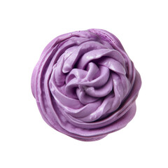 Obraz premium Swirled Purple Frosting or Cream Topping, Close-Up