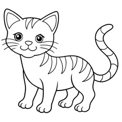 Obraz premium cat outline illustration