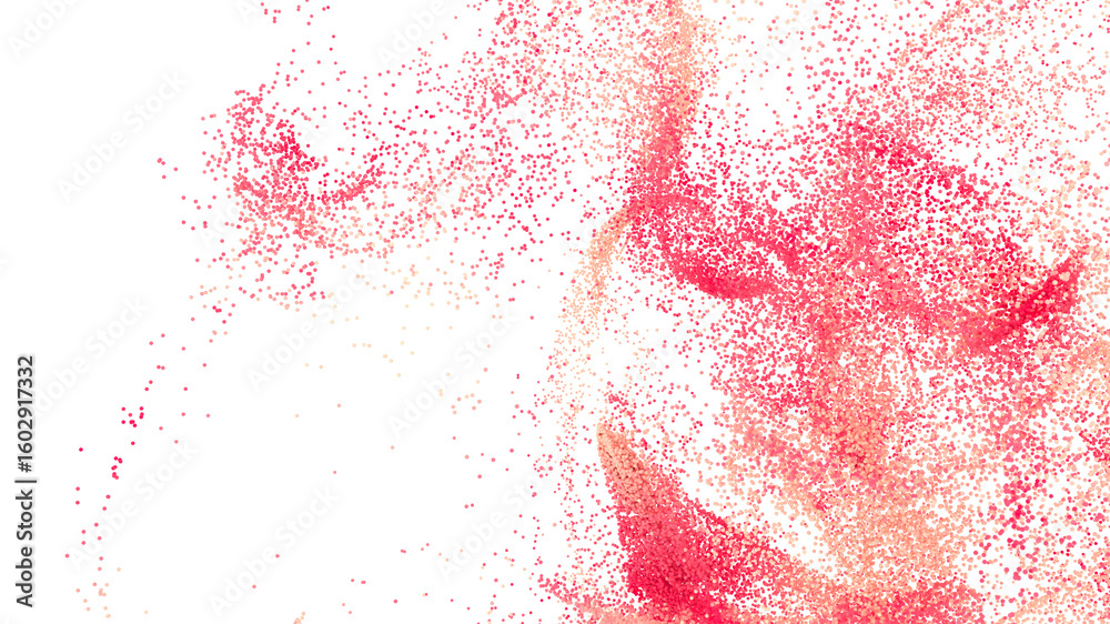 Poster beautiful abstract background with red and pink particles. perfect for design projects.