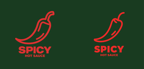 Red Chili Pepper Logos for Spicy Hot Sauce, symbolizing Heat, Flavor, and Mexican or Asian Cuisine.
