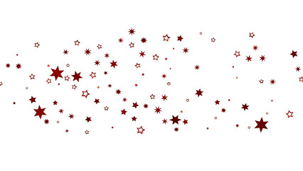 Red Stars Scattered on White Background
