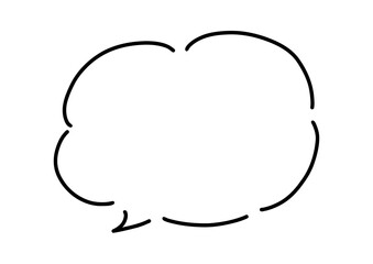 シンプルなペンの手書き吹き出し ベクター