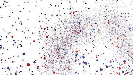 Red Blue Silver Confetti Explosion Background