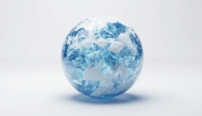 Fototapeta premium Frozen Earth sphere