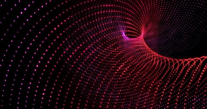 Red points grid moving. Loop
