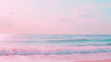 Obraz premium Pastel beach sunset view