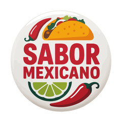 Sabor Mexicano Food Badge
