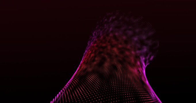 Fractal points shape moving in a space