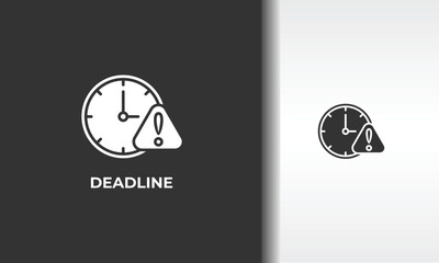 Deadline Vector, Icon Or Logo Sign Isolated Symbol Illustration