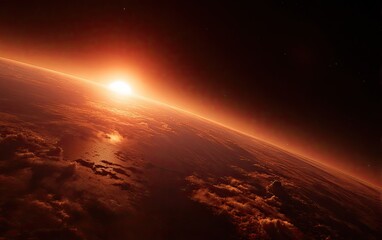 Sunrise over a fiery planet (1)