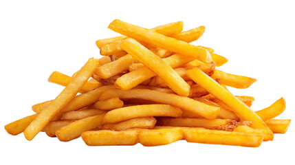 Heaped French Fries on Transparent Background