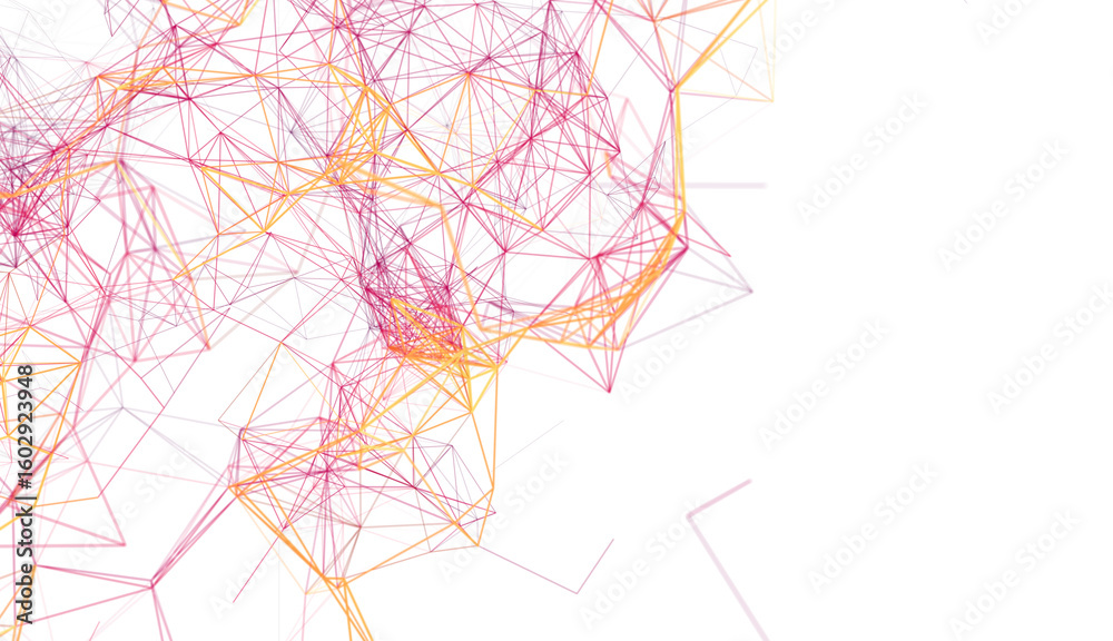 Poster modern abstract background with interconnected lines. perfect for technology, network, and connectio