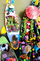 Boat Parade Sending Candle Offerings to Buddhist Temple for Lent in Lad Chado, Ayutthaya, Thailand

