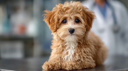 Adorable Puppy with Fluffy Fur