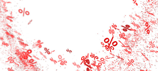 Abstract background with red percentage symbols. Perfect for sale banners, promotions, and discounts.