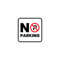 Urban restriction sign showing no parking traffic rule