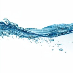 Clear and refreshing water with delicate bubbles, a serene sight that evokes tranquility and purity