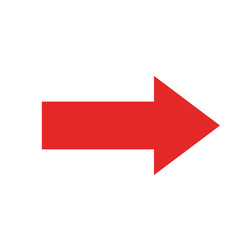 シンプルな赤い矢印