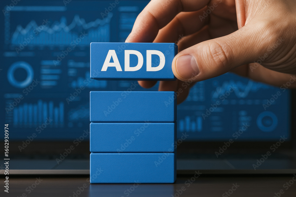 Poster add growth and progress for clear success through advanced information technology analytics and metr