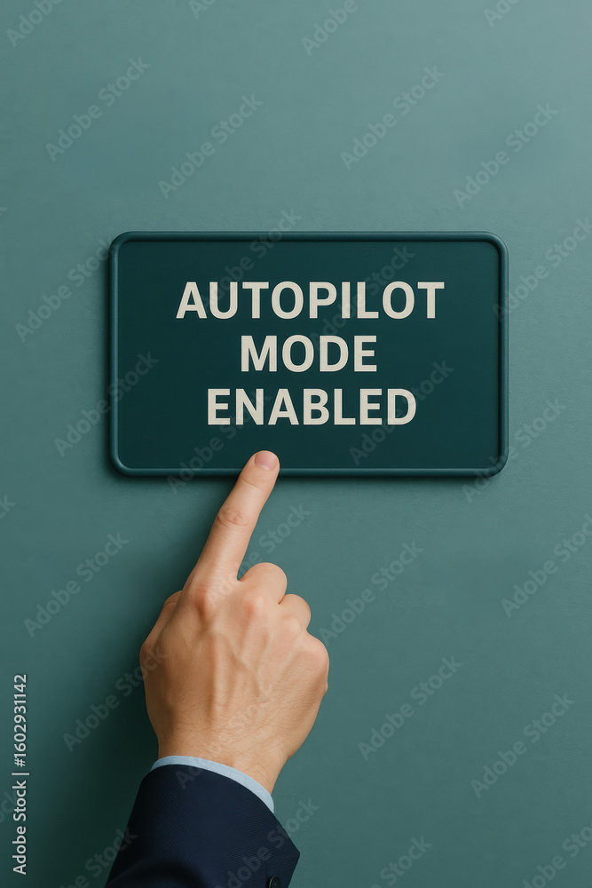 Poster autopilot mode enablement and control activate a modern digital dashboard with soft teal texture and