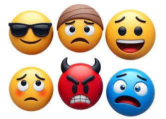 set of emoji with different emotions