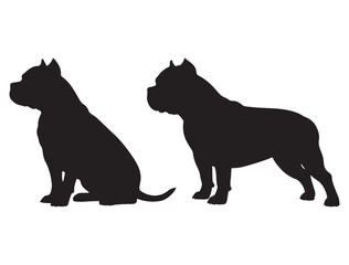 AMERICAN BULL DOG SILHOUETTE