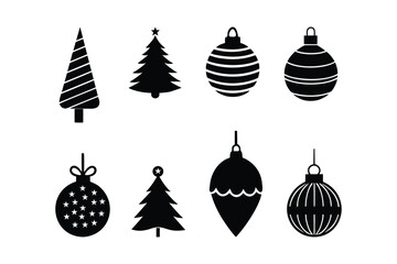 Christmas Ball Ornament Set in Festive Holiday Decorations Vector Design