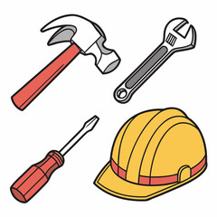 Essential Construction Tools and Safety Gear.