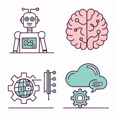 Futuristic Technology and AI Concepts Collection.