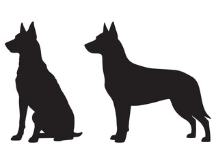 BELGIAN MALINOIS DOG SILHOUETTE