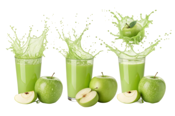 apple juice splash in fruit PNG Image 
