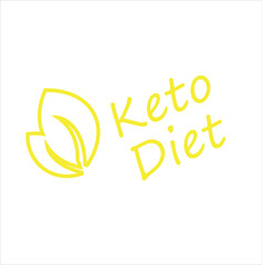 Obraz premium keto diet logo label emblem sticker, certified icon, vegan food diet.