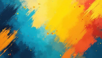 Obraz premium Vibrant abstract design with blended colors and brushstrokes.