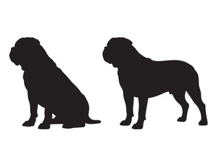 BULL MASTIFF DOG SILHOUETTE