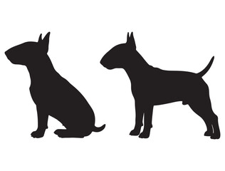 BULL TERRIER DOG SILHOUETTE