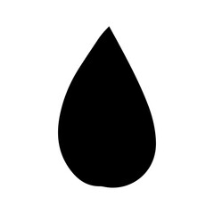 Fototapeta premium Water drops and splash silhouette in simple doodle style. Set different liquid shapes and silhouette.