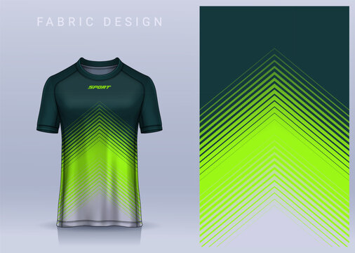 Fabric textile design for Sport t-shirt, Soccer jersey mockup for football club. uniform front view.	