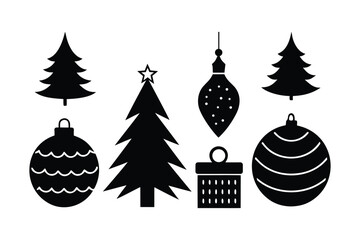 Christmas Elements Ornament Set for Festive Holiday Vector Design