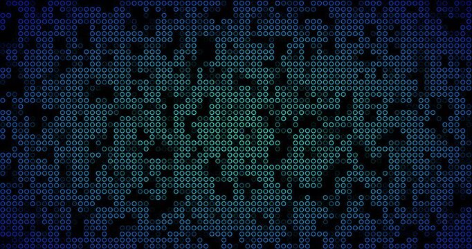 Blue circles flashing in a screen