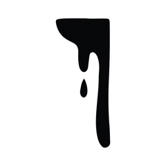 Water drops and splash silhouette in simple doodle style. Set different liquid shapes and silhouette.