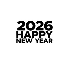 2026 Happy New Year Logo Vector Design – Festive Celebration Typography Art for Holiday Greetings
