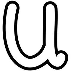 lowercase letter u